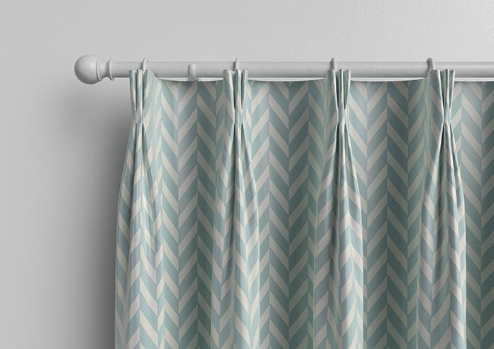Chevron Stripe, Duckegg - Made to Measure Curtains - Image 11